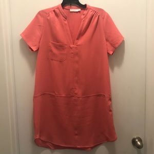 Lush peach shift dress